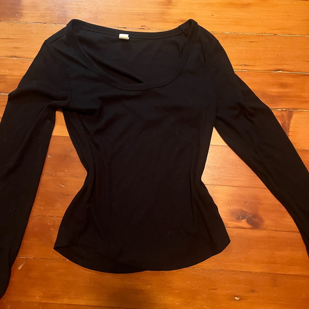 Classic Black Long Sleeve Women's Top